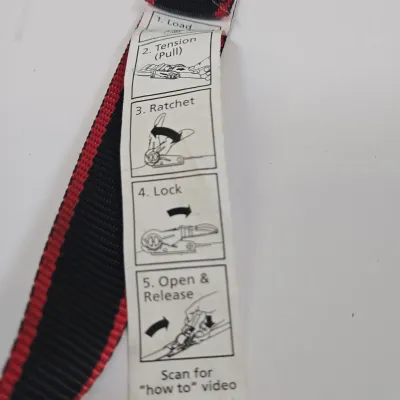 LOT 61: Set of Husky Ratchet Tie-down Straps with a 500 lb. Working Load Limit
