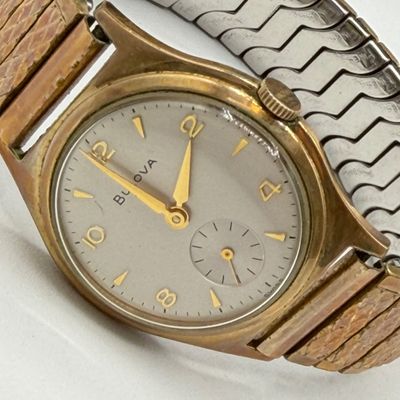 LOT 83: Working Vintage 1962 Bulova Senator Watch w/ 10K RGP Bezel in Original Case
