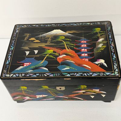 LOT 164: Vintage Jewelry Boxes with Costume Jewelry Collection Plus Craft / Repair Items