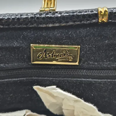 LOT 151: Vintage Ashneil Black Clutch Purse