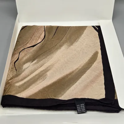 LOT 128: Two Silk Scarves Made in Italy in Original Packaging, Black Lacquer Trinket Box, Stratton Pill Box and Mirror Compact, and 4...