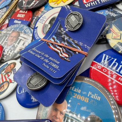 LOT 85: Big Lot of Political Pins. Buttons and More