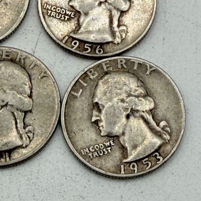 LOT 172: 1950s US Quarters (11) - 90% Silver