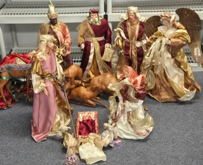 LOT 75: Vintage Dromedary Camel Figurines and Nativity Set Including 3 Kings, Mary, Joseph, Baby Jesus, and More