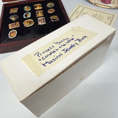 LOT 163: Princess Diana Memorabilia - Commemorative Plate - Pin Collection and More