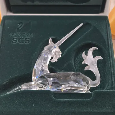 LOT 129: Retired Swarovski Austrian Crystal Unicorn Figurine w/ Box