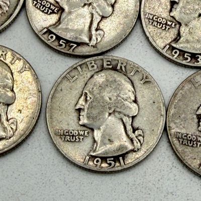 LOT 172: 1950s US Quarters (11) - 90% Silver