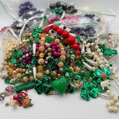 LOT 91: Big Lot of Beaded Necklaces and Craft / Repair Jewelry