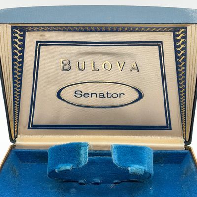 LOT 83: Working Vintage 1962 Bulova Senator Watch w/ 10K RGP Bezel in Original Case