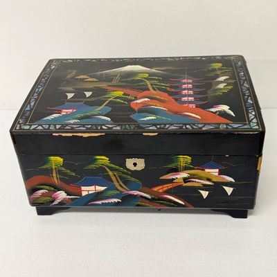 LOT 164: Vintage Jewelry Boxes with Costume Jewelry Collection Plus Craft / Repair Items