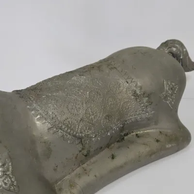 LOT 67: 1970s Hollywood Regency Style Metal Deer, Featuring Intricate Etched Detailing/ 20" Tall