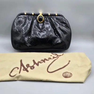 LOT 151: Vintage Ashneil Black Clutch Purse