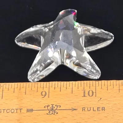 LOT 137: Vintage Retired Swarovski Crystal Blowfish, Seal, Miniature Drake, and Starfish Figurines
