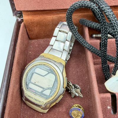 LOT 97: Vintage Men's Jewelry Collection - Watches, Tie Clips, Pins and More - in Case