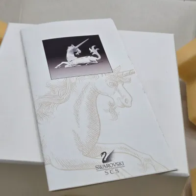 LOT 129: Retired Swarovski Austrian Crystal Unicorn Figurine w/ Box
