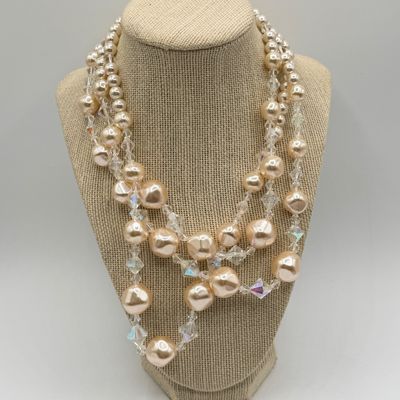 LOT 82: Isaac Mizrahi Live Earrings and Two Necklaces (18" and 40")