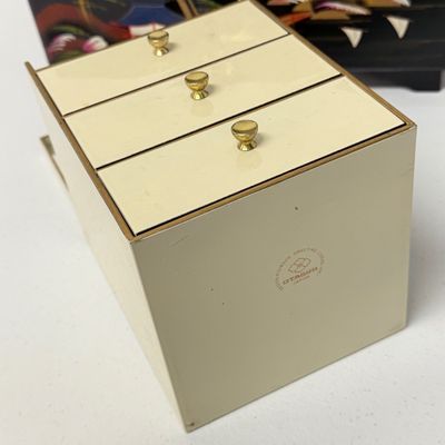 LOT 164: Vintage Jewelry Boxes with Costume Jewelry Collection Plus Craft / Repair Items