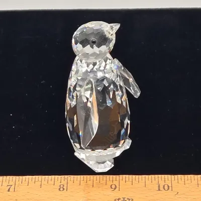 LOT 138: Damaged Vintage Swarovski Crystal Swan and Penguin Figurines