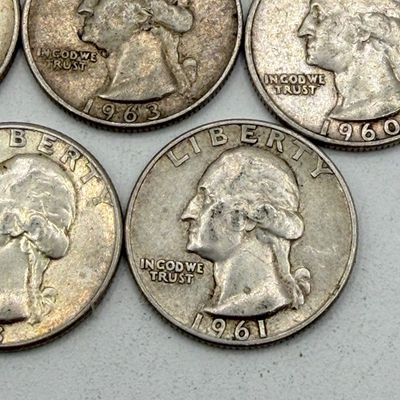 LOT 169: 1960s Silver Quarters (10) - 90% Silver