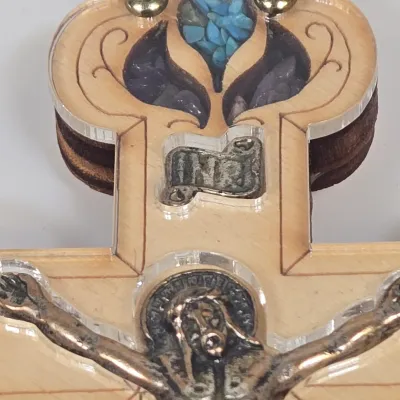 LOT 53: "Bless This House" Wall Art Print, Pair of Holy Water Fonts, Decorative Wall Plate Featuring Jesus Christ, Handcrafted...