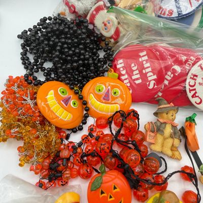 LOT 87: Collection of Holiday Pins, Earrings and More