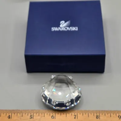 LOT 122: SWAROVSKI Crystal Snail Shell Wonder of The Sea, Scalloped Shell, Swan, and Frog Prince Figurines/ All in Original Boxes