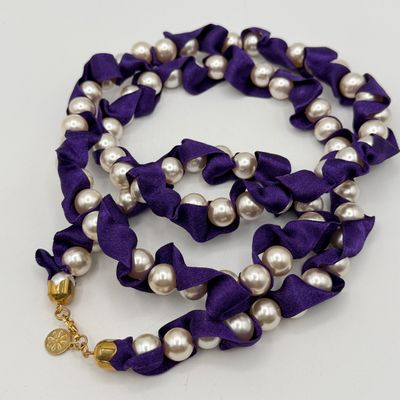 LOT 82: Isaac Mizrahi Live Earrings and Two Necklaces (18" and 40")
