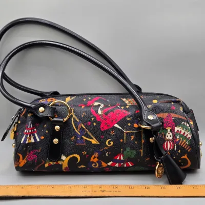 LOT 159: Piero Guidi Magic Circus Black Shoulder Bag