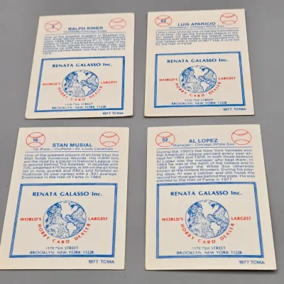 LOT 80: Collection of 1977 TCMA Renata Galasso Baseball Cards
