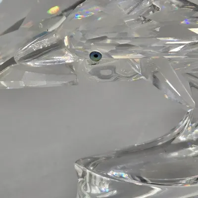 LOT 132: Retired Swarovski SCS 1990 Annual Edition "Lead Me" Dolphins Figurine Designed by Michael Stamey