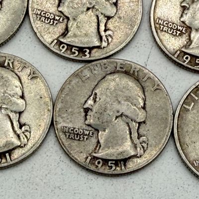 LOT 172: 1950s US Quarters (11) - 90% Silver