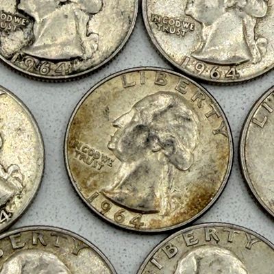 LOT 178: 1964 US Quarters ( 10 Coins) - 90 % Silver