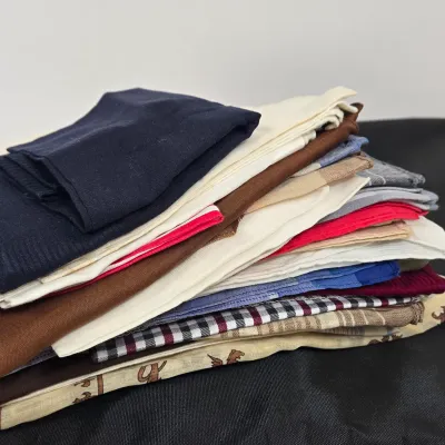 LOT 63: Seyfocnia Leather Laptop Briefcase, AUVON Seat Cushion, Collection of Men's Handkerchiefs, and More