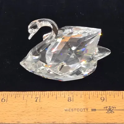 LOT 138: Damaged Vintage Swarovski Crystal Swan and Penguin Figurines