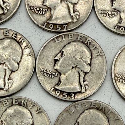 LOT 172: 1950s US Quarters (11) - 90% Silver