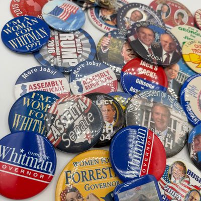 LOT 85: Big Lot of Political Pins. Buttons and More