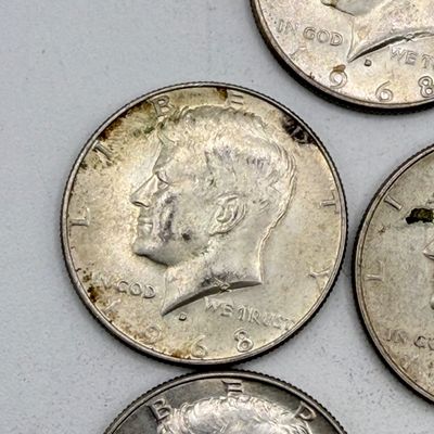 LOT 171: Kennedy Half Dollar Coins (11) - 1968 - 1969 - 40% Silver