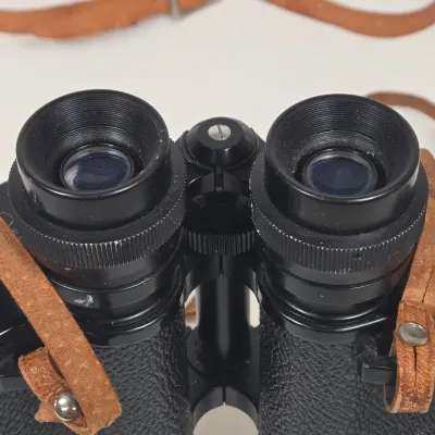 LOT 60: Vintage Amico 7x50 Coated Lens Binoculars with Leather Case