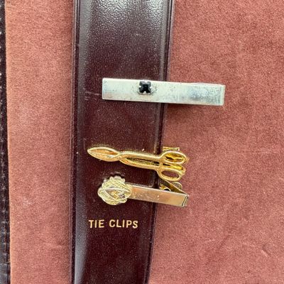 LOT 97: Vintage Men's Jewelry Collection - Watches, Tie Clips, Pins and More - in Case