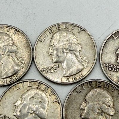 LOT 169: 1960s Silver Quarters (10) - 90% Silver
