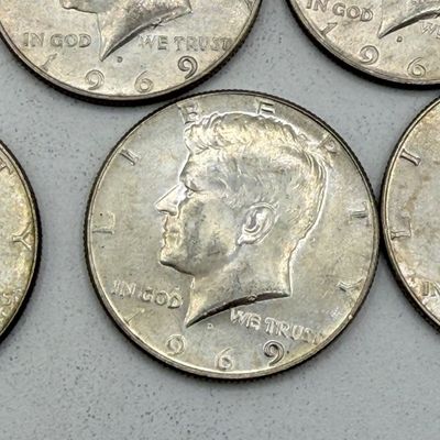 LOT 171: Kennedy Half Dollar Coins (11) - 1968 - 1969 - 40% Silver