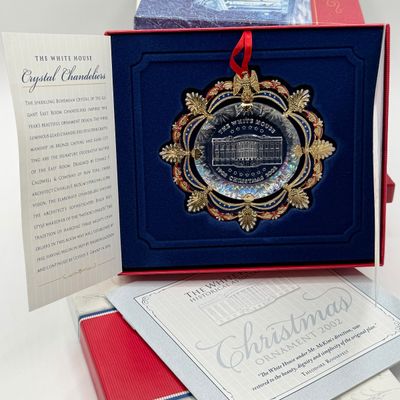 LOT 93: White House Commemorative Christmas Ornaments and More