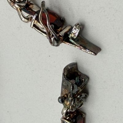 LOT 161: Sterling Silver Jewelry - Tennis Bracelet, Necklace w/ Pendant, Gold Vermeil Chain - 18.6 gtw