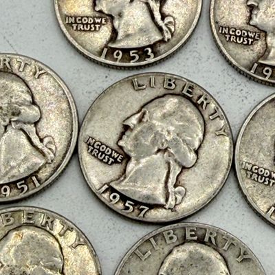 LOT 172: 1950s US Quarters (11) - 90% Silver