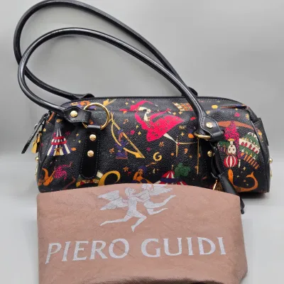 LOT 159: Piero Guidi Magic Circus Black Shoulder Bag