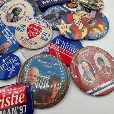 LOT 85: Big Lot of Political Pins. Buttons and More