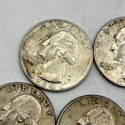 LOT 174: US Quarters - 1964 (10 coins) - 90 % Silver