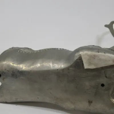 LOT 67: 1970s Hollywood Regency Style Metal Deer, Featuring Intricate Etched Detailing/ 20" Tall