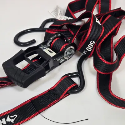 LOT 61: Set of Husky Ratchet Tie-down Straps with a 500 lb. Working Load Limit