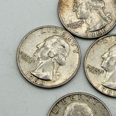 LOT 169: 1960s Silver Quarters (10) - 90% Silver